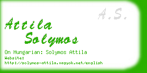 attila solymos business card